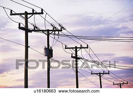 Communication towers and power line View Large Photo Image Stock Image - Communication towers and power line. Fotosearch