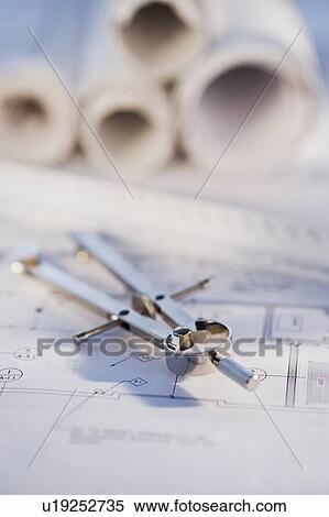 Drawing compass and blueprints View Large Photo Image Stock Photography - Drawing compass and blueprints. Fotosearch