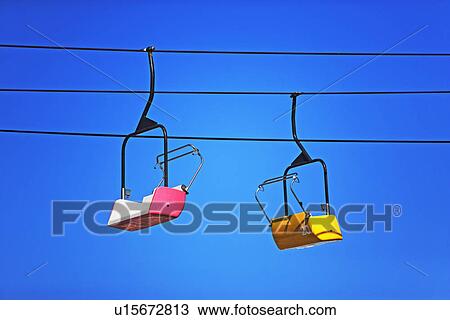 Empty ski lifts View Large Photo Image Stock Image - Empty ski lifts. Fotosearch