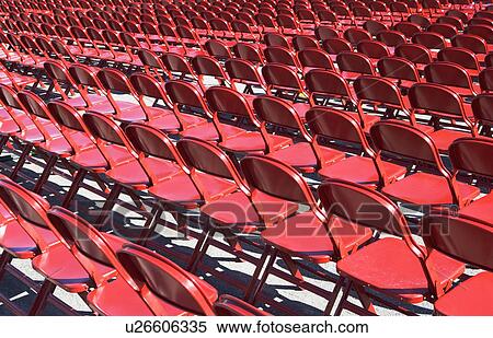 Stock Photography - Empty stadium seats. Fotosearch