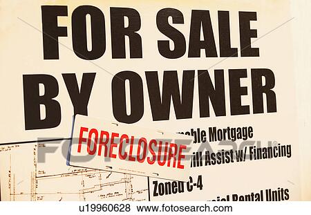 Stock Photo - Foreclosure sale sign. Fotosearch