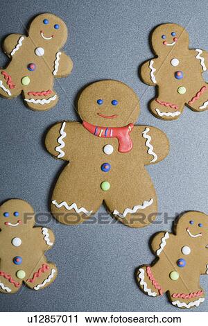 Stock Image - Gingerbread man cookies. Fotosearch