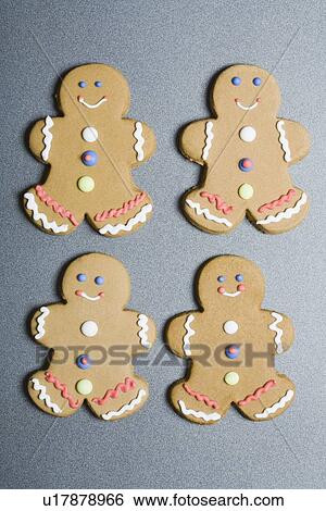 Stock Photograph - Gingerbread man cookies. Fotosearch