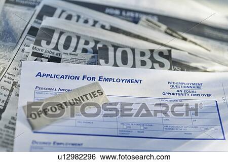 Job listings and application View Large Photo Image Stock Photograph - Job listings and application. Fotosearch
