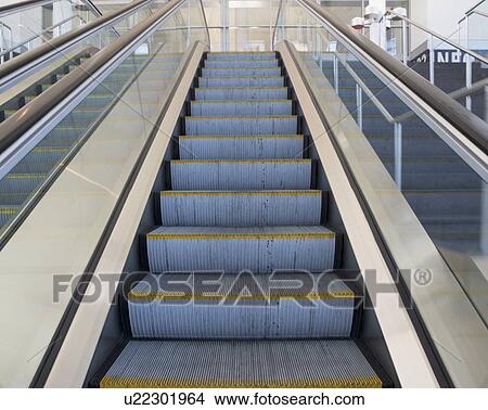 Picture - Low angle view of escalator. Fotosearch