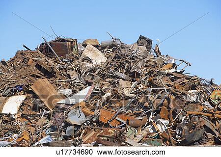 Metal recycling pile View Large Photo Image Stock Image - Metal recycling pile. Fotosearch