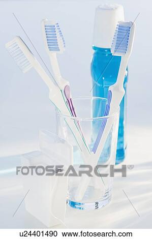 Stock Image - Oral hygiene supplies. Fotosearch