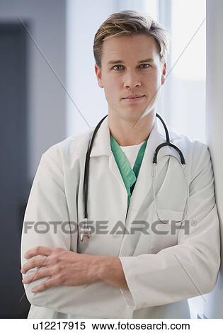 Stock Photography - Portrait of male doctor. Fotosearch