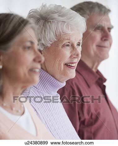 Stock Photo - Portrait of senior adults. Fotosearch