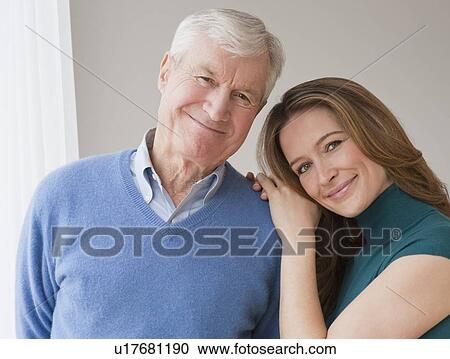 Portrait of senior man and daughter View Large Photo Image Stock Image - Portrait of senior man and daughter. Fotosearch