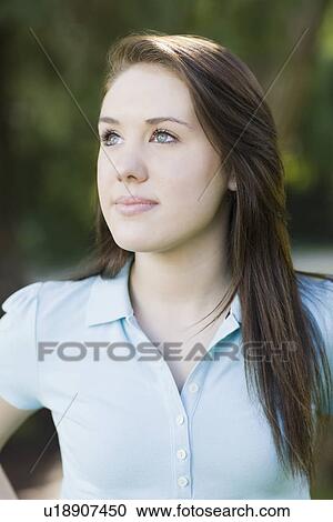 Portrait of teenage girl View Large Photo Image Stock Image - Portrait of teenage girl. Fotosearch