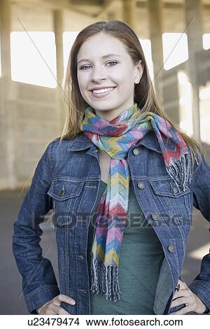 Picture - Portrait of young woman. Fotosearch