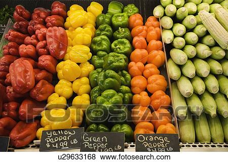 Rows of fresh produce View Large Photo Image Stock Photo - Rows of fresh produce. Fotosearch