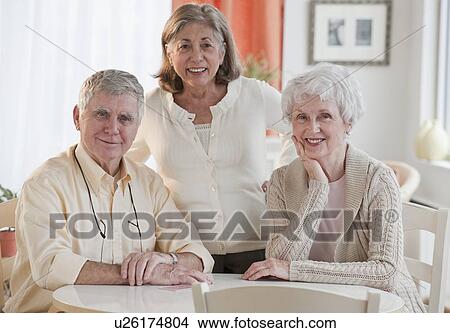 Senior adults in retirement community View Large Photo Image Picture - Senior adults in retirement community. Fotosearch