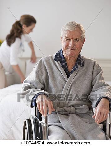 Senior man in wheel chair View Large Photo Image Picture - Senior man in wheel chair. Fotosearch