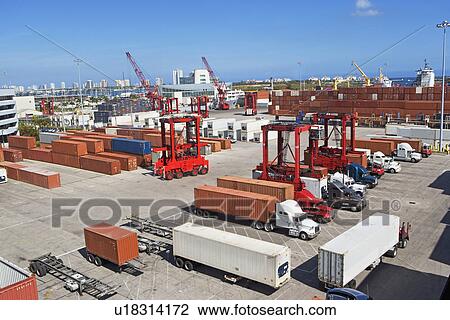 Shipping containers at dock View Large Photo Image Stock Image - Shipping containers at dock. Fotosearch