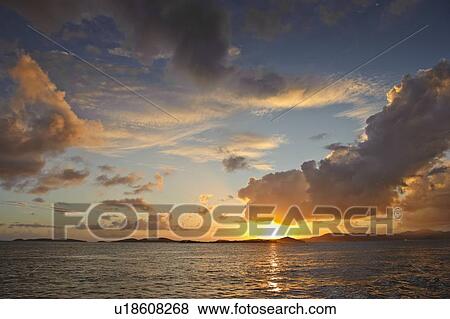 Stock Photo - St. Thomas at sunset. Fotosearch