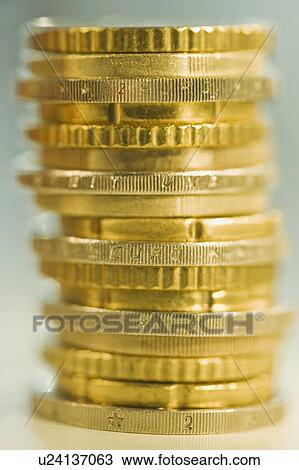 Stack of euro coins View Large Photo Image Stock Image - Stack of euro coins. Fotosearch