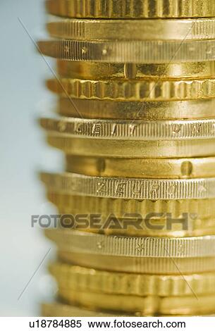 Stack of euro coins View Large Photo Image Stock Photography - Stack of euro coins. Fotosearch