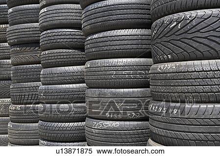 Stacks of car tires View Large Photo Image Stock Photography - Stacks of car tires. Fotosearch