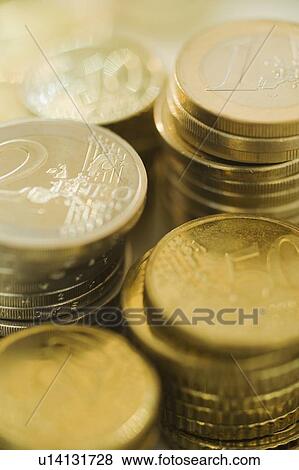 Stacks of euro coins View Large Photo Image Stock Photo - Stacks of euro coins. Fotosearch