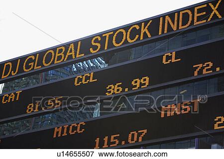 Stock Photo - Stock ticker board. Fotosearch