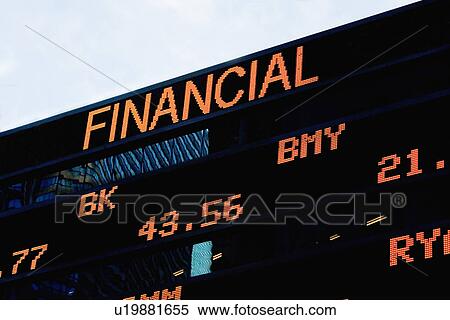 Stock Photography - Stock ticker board. Fotosearch