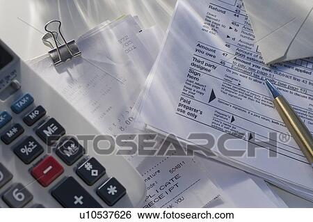 Tax forms and accounting tools View Large Photo Image Stock Photograph - Tax forms and accounting tools. Fotosearch