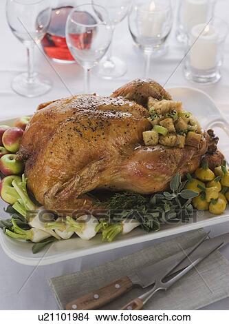 Thanksgiving dinner on table View Large Photo Image Picture - Thanksgiving dinner on table. Fotosearch