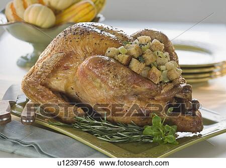 Thanksgiving turkey on table View Large Photo Image Stock Photograph - Thanksgiving turkey on table. Fotosearch
