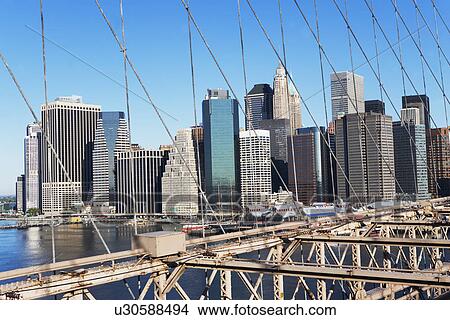 Urban bridge and cityscape View Large Photo Image Picture - Urban bridge and cityscape. Fotosearch