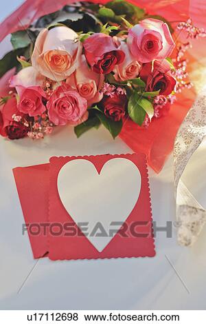Stock Photo - Valentine and flowers. Fotosearch
