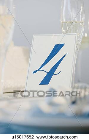 Stock Image - Wedding table placesetting. Fotosearch