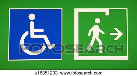 Wheel chair access and walkway signs View Large Photo Image Stock Image - Wheel chair access and walkway signs. Fotosearch