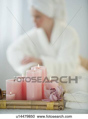 Stock Image - Woman at spa. Fotosearch