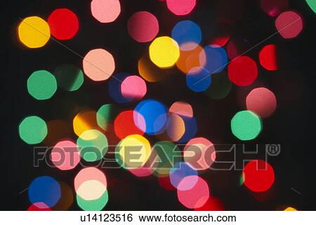 Stock Photograph - Abstract Christmas Tree Lights. Fotosearch