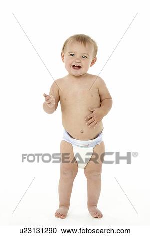 Baby Smiling And Standing View Large Photo Image Stock Image - Baby Smiling And Standing. Fotosearch