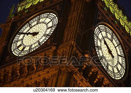 Big Ben Illuminated At Night, London, England View Large Photo Image Stock Photo - Big Ben Illuminated At Night, London, England. Fotosearch