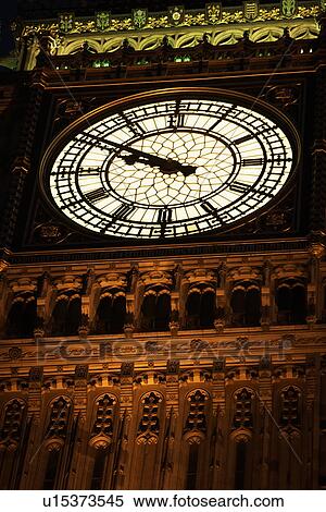 Big Ben Illuminated At Night, London, England View Large Photo Image Stock Photography - Big Ben Illuminated At Night, London, England. Fotosearch