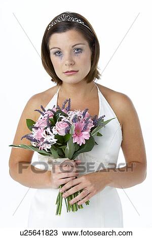 Bride Holding Bouquet And Crying View Large Photo Image Stock Image - Bride Holding Bouquet And Crying. Fotosearch
