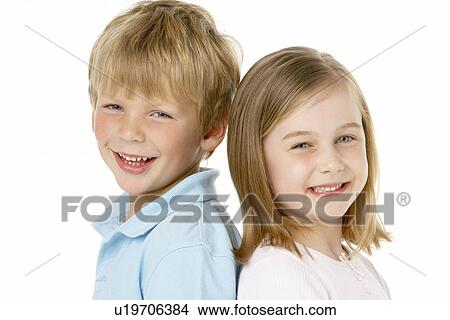 Brother And Sister Smiling View Large Photo Image Picture - Brother And Sister Smiling. Fotosearch