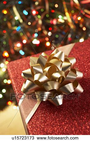 Christmas Present Under Christmas Tree View Large Photo Image Stock Image - Christmas Present Under Christmas Tree. Fotosearch