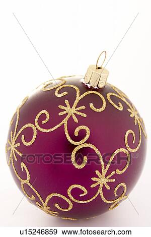 Stock Photo - Christmas Tree Decoration Against White Background. Fotosearch