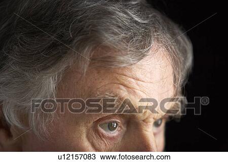 Stock Image - Close-up of senior man. Fotosearch