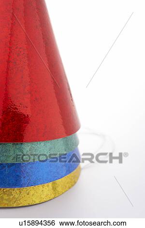 Colored Party Hats Against White Background View Large Photo Image Stock Photograph - Colored Party Hats Against White Background. Fotosearch
