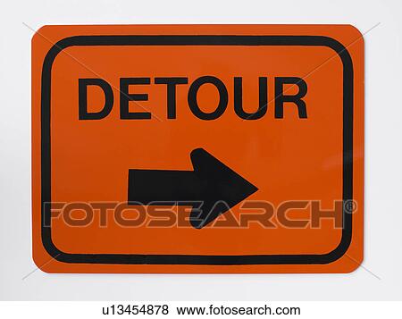 Stock Photo - Detour Road Sign. Fotosearch