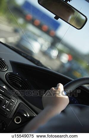 Stock Photography - Driving On A Busy Highway. Fotosearch
