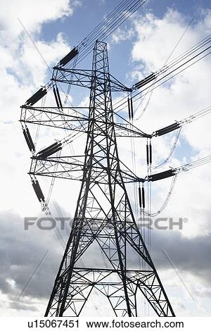 Electricity Pylons View Large Photo Image Stock Image - Electricity Pylons. Fotosearch