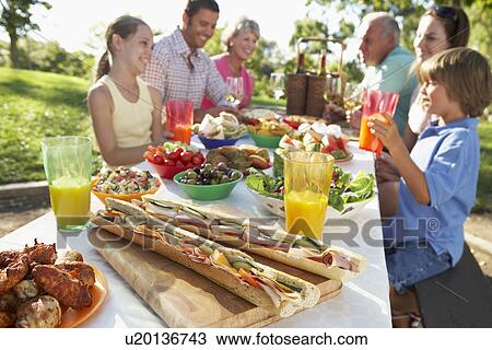 Family Dining Al Fresco View Large Photo Image Stock Image - Family Dining Al Fresco. Fotosearch