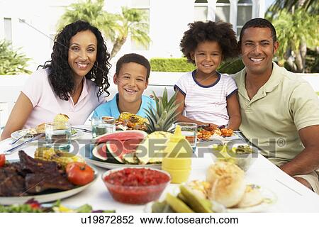 Family Eating An Al Fresco Meal View Large Photo Image Stock Image - Family Eating An Al Fresco Meal. Fotosearch